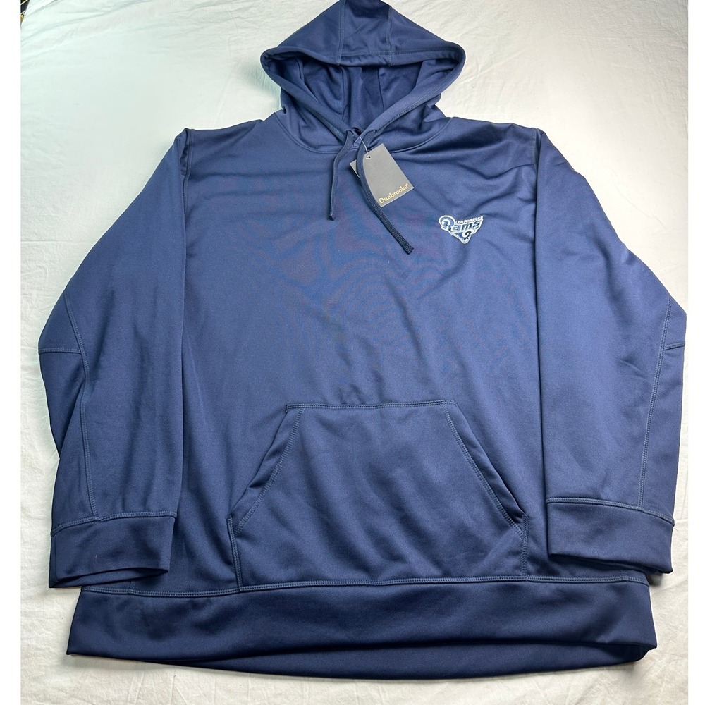 Dunbrooke Los Angeles Rams Mens XL Navy Blue Performance Hoodie NWT NFL Pullover